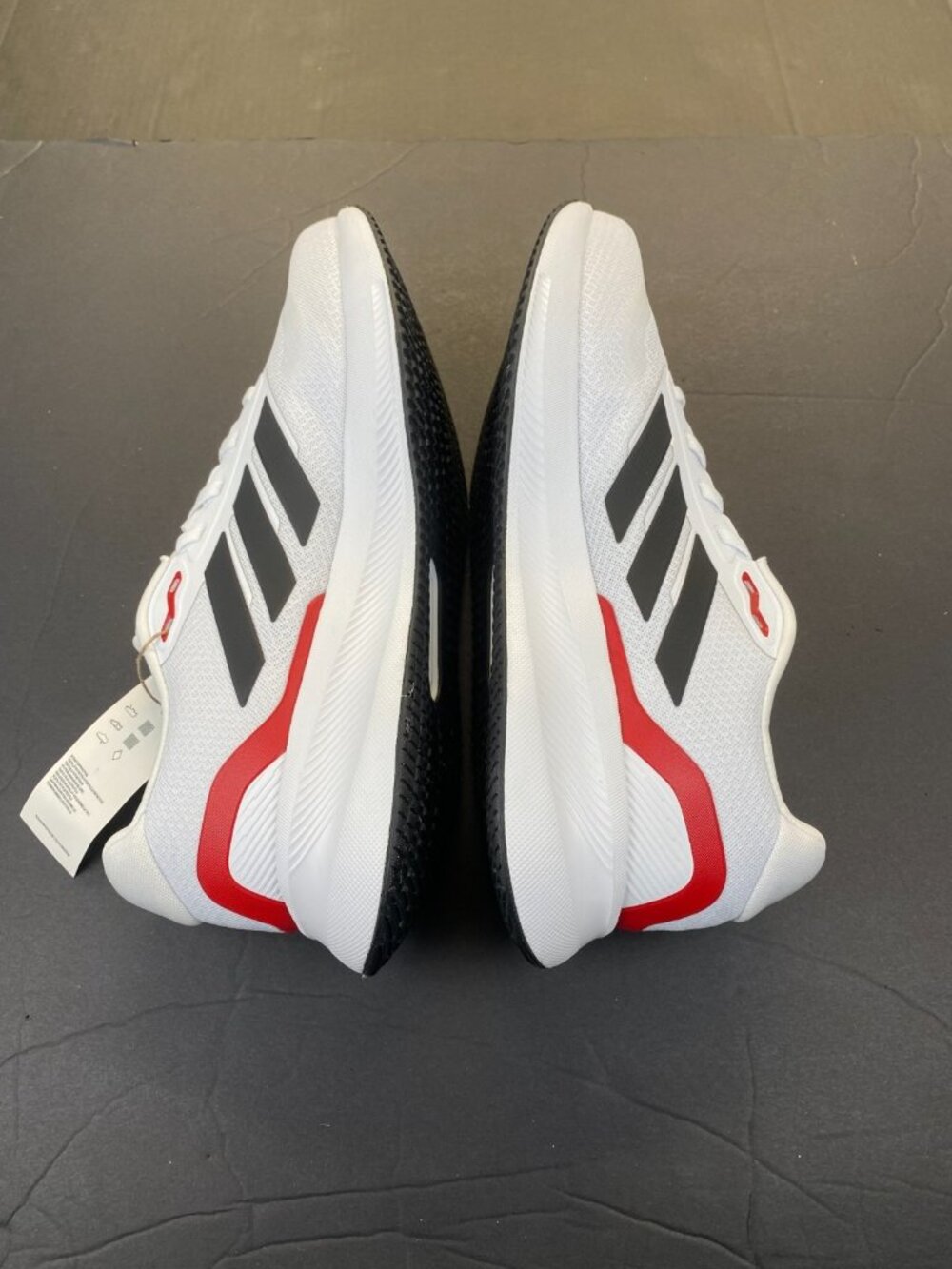 Men's Running Shoes Adidas 11.5 Run Falcon 5 White Black Red Sneakers Athletic